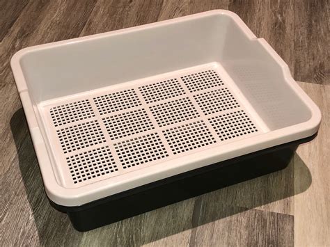 stainless steel litter box for pellets|wood pellet sifting litter box.